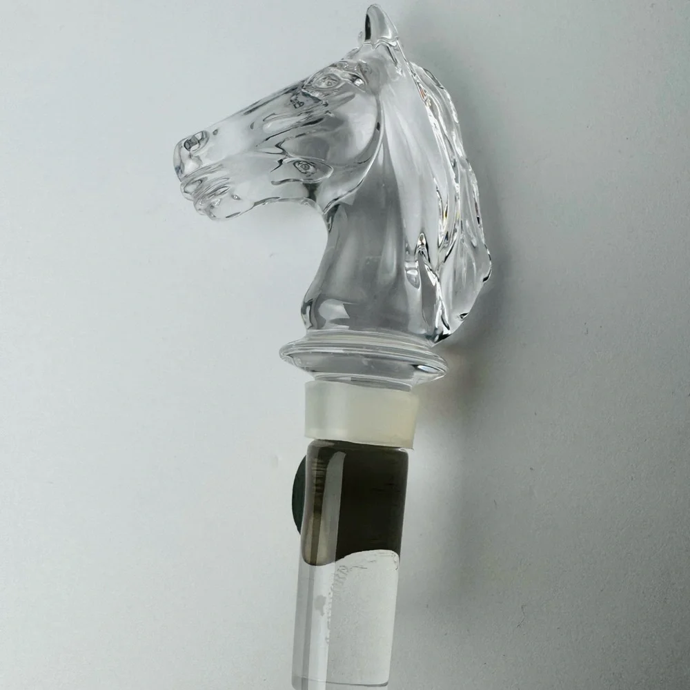EXQUISITE WATERFORD CRYSTAL HORSE HEAD WINE BOTTLE STOPPER IN BOX - Picture 3 of 7